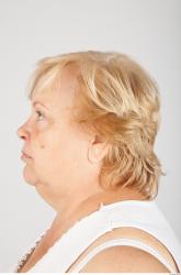 Head Woman White Overweight Wrinkles Street photo references